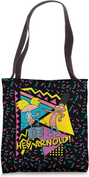 Hey Arnold! 90's Style Geometric Portrait Tote Bag