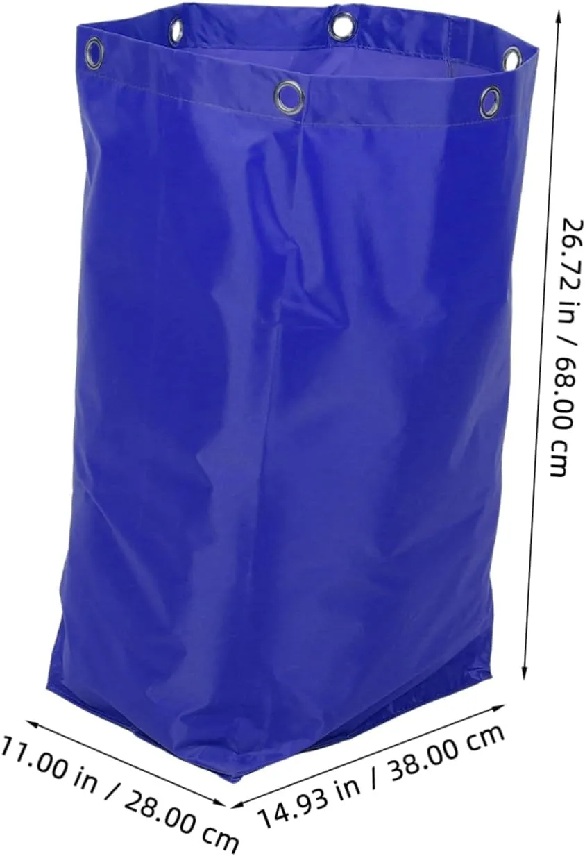 High Capacity Janitorial Cart Bag Large Canvas Cleaning Bag for Housekeeping Supplies