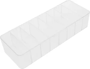 HOMSFOU Cable Management Box Desktop Cord Organizer 8 Compartment Wire Box Electronics Organizer Charging Cord Holder
