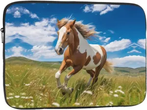 Horses on The Prairie Prints Shockproof Portable Laptop Sleeve Bag 12 inch - Protective Case for Men and Women's Business Travel, Office Daily Use
