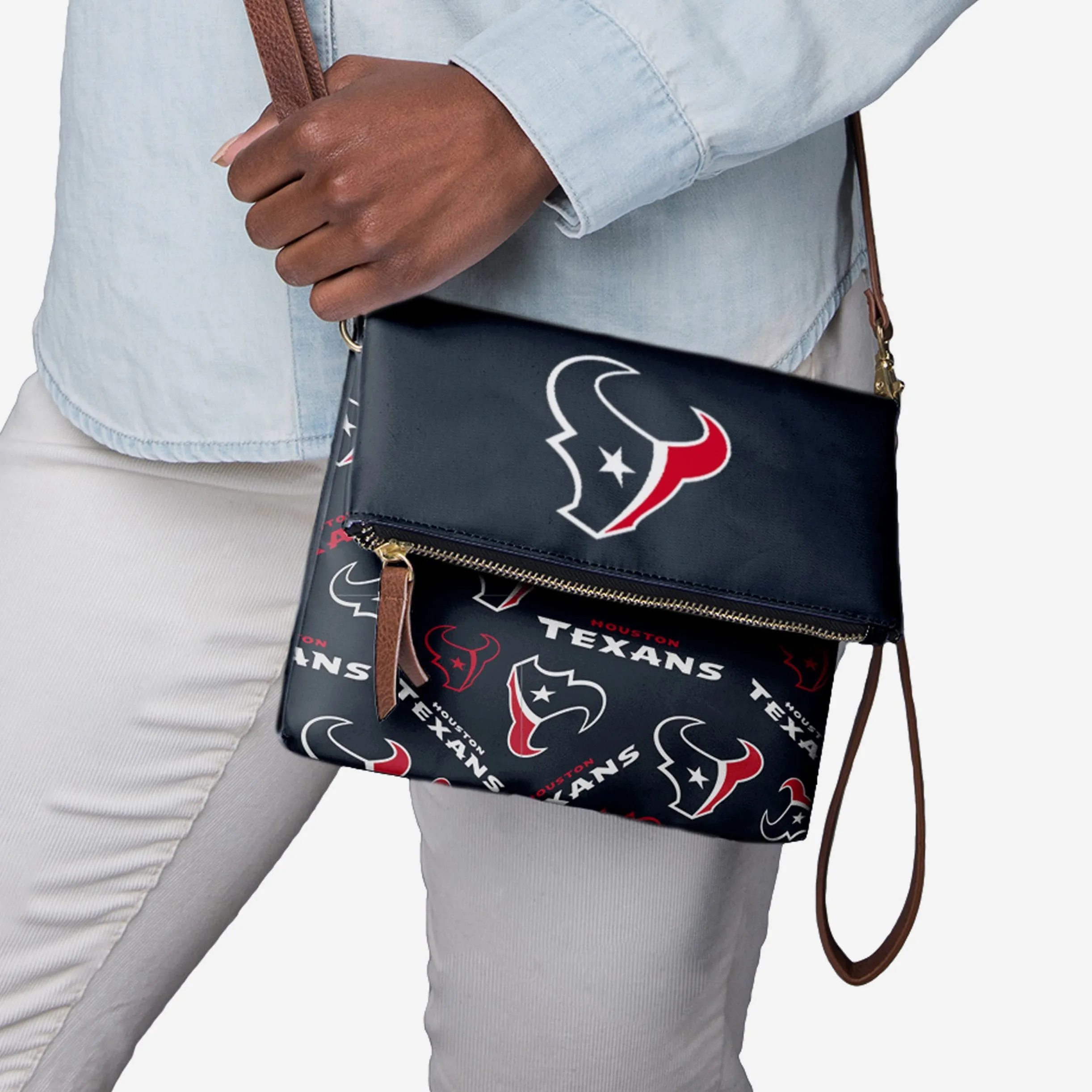 Houston Texans Printed Collection Foldover Tote Bag