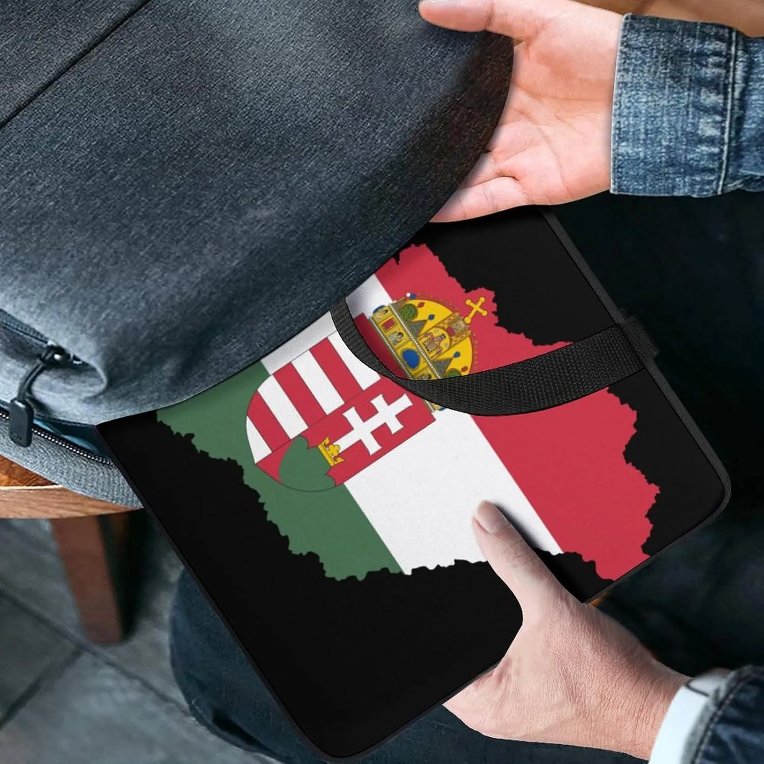 Hungary Map Flag Laptop Bag Lightweight Computer Bag Laptop Carrying Case Handbag for Work Business