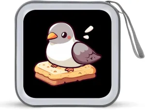 Hungry Pigeons 40 Capacity CD Case Holders Wallet Bag Plastic DVD Cases Storage Binder for Car Home Office Travel