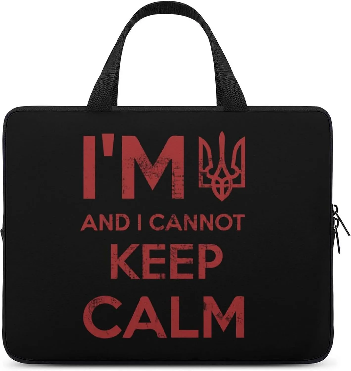 I Am Ukrainian And I Cannot Keep Calm Laptop Sleeve Portable Waterproof Computer Bag Pouch Handbag Protective Sleeve