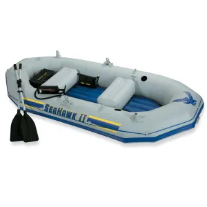 INTEX 117" x 50" x 18" Seahawk II Boat Set. Inc Oars & Pump