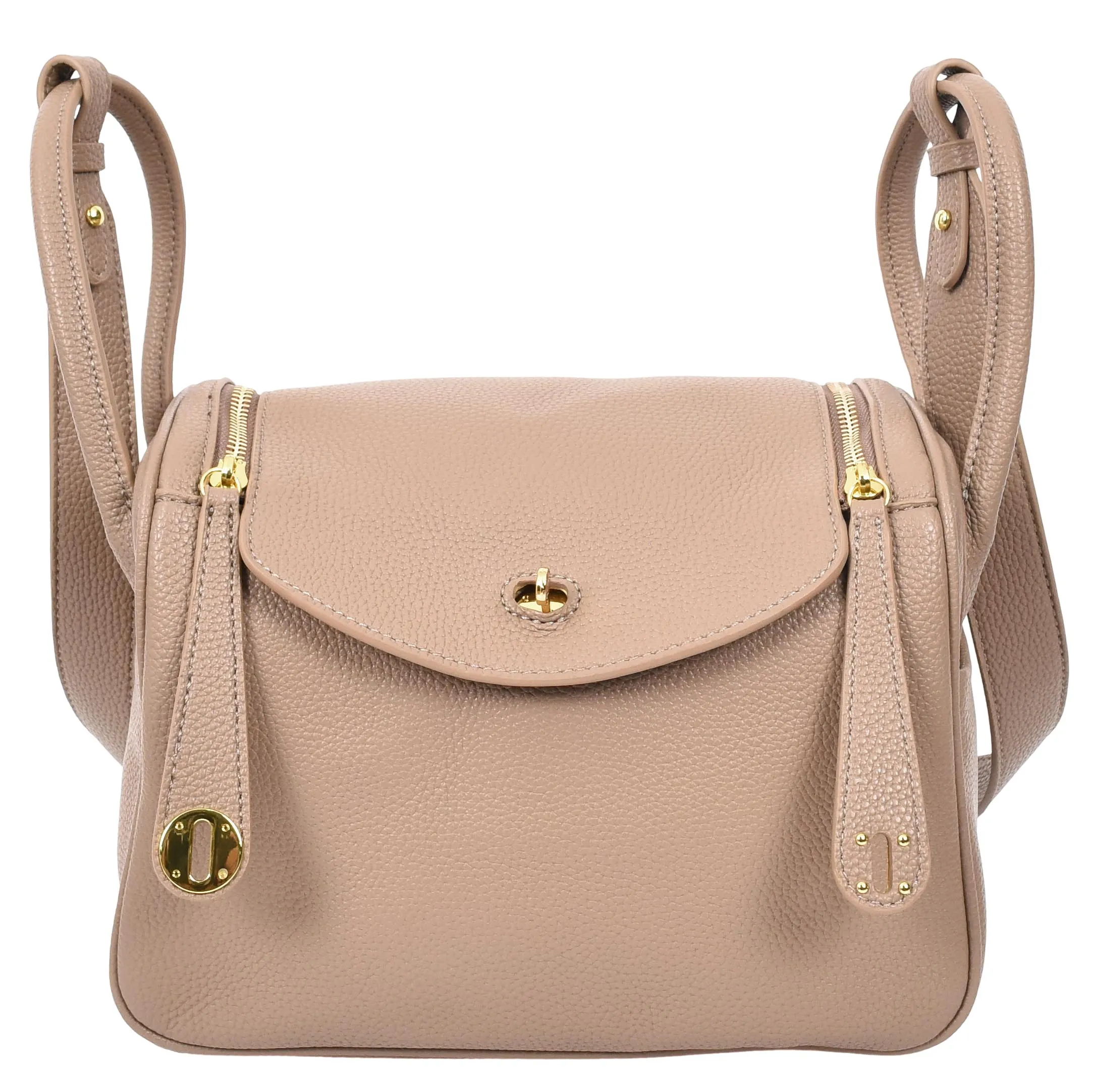 Iqaluit Women's Faux Leather Large Shoulder Strap Bag Taupe