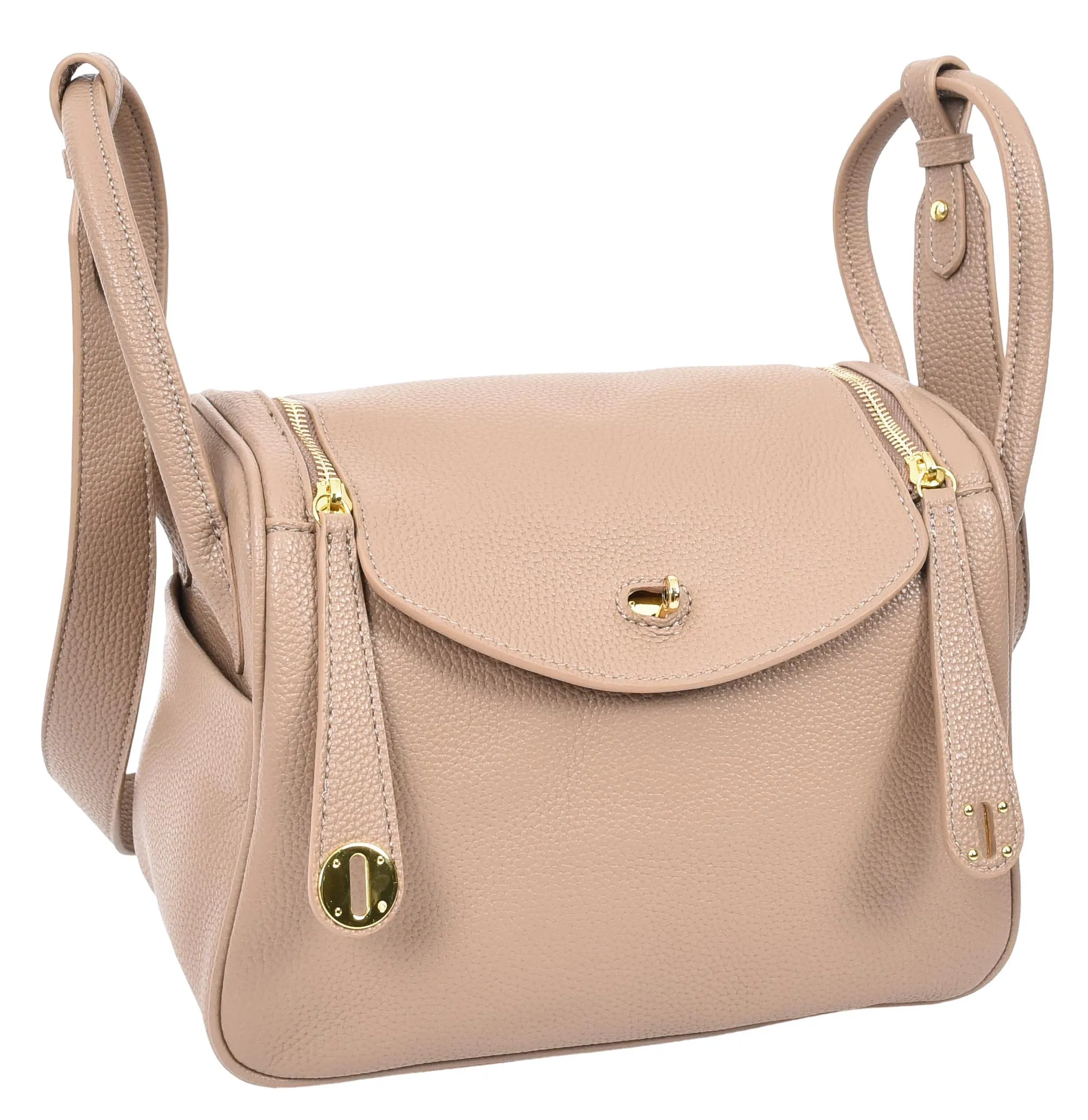 Iqaluit Women's Faux Leather Large Shoulder Strap Bag Taupe