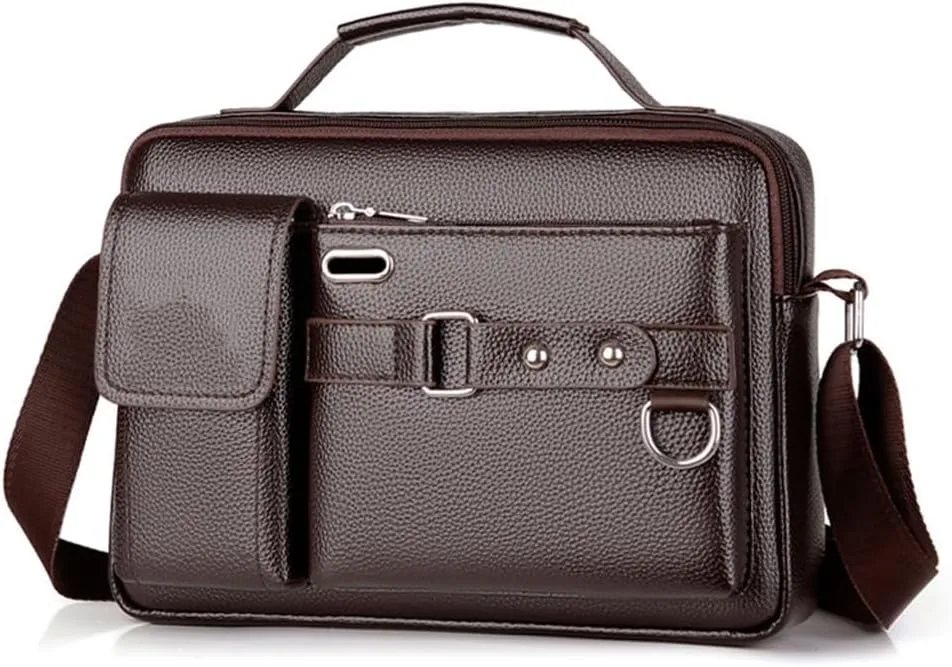 JSEIAJB Women's Genuine Leather Handbag Men's Executive Briefcase Bags Laptop