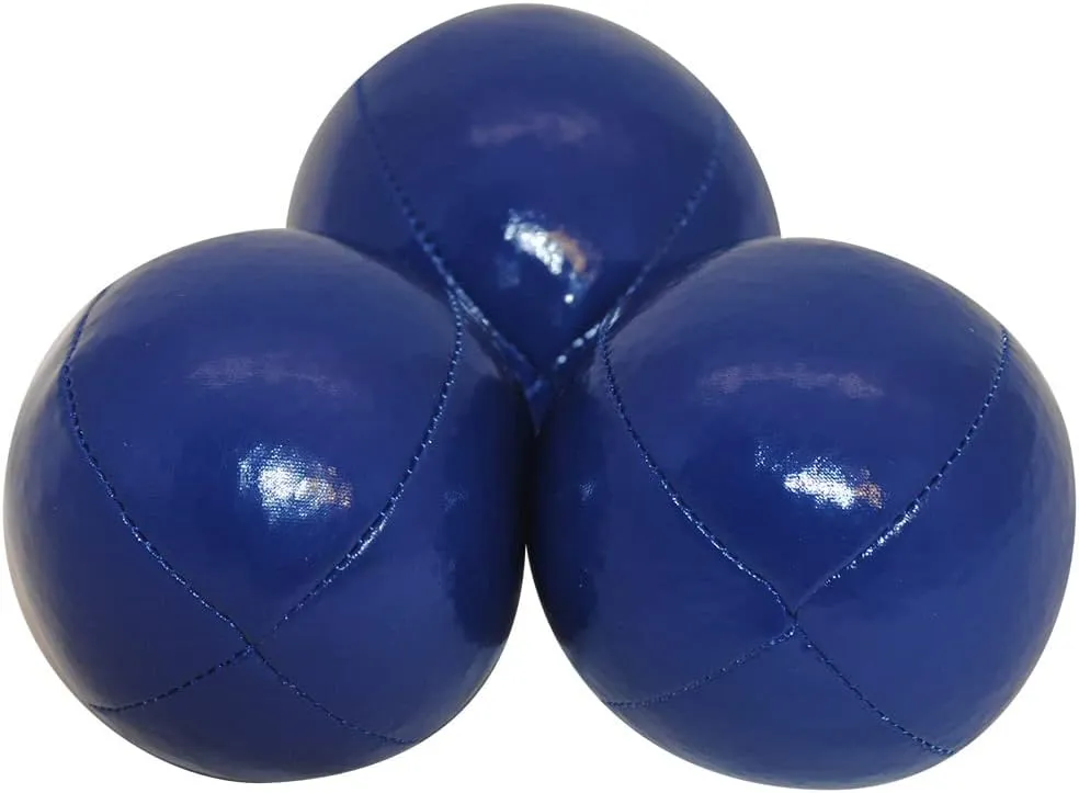 Juggling Balls Professional Style Set of 3 - How to Juggle Kit with Bean Bags for Juggling for Beginners with Vibrant Colors, Great Feel, Ultra Durable (Blue)