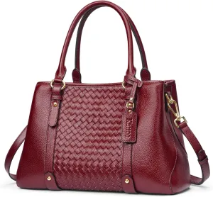 Kattee Women Soft Genuine Leather Satchel Bags Top Handle Crossbody Purses and Handbags Totes Shoulder Hobo