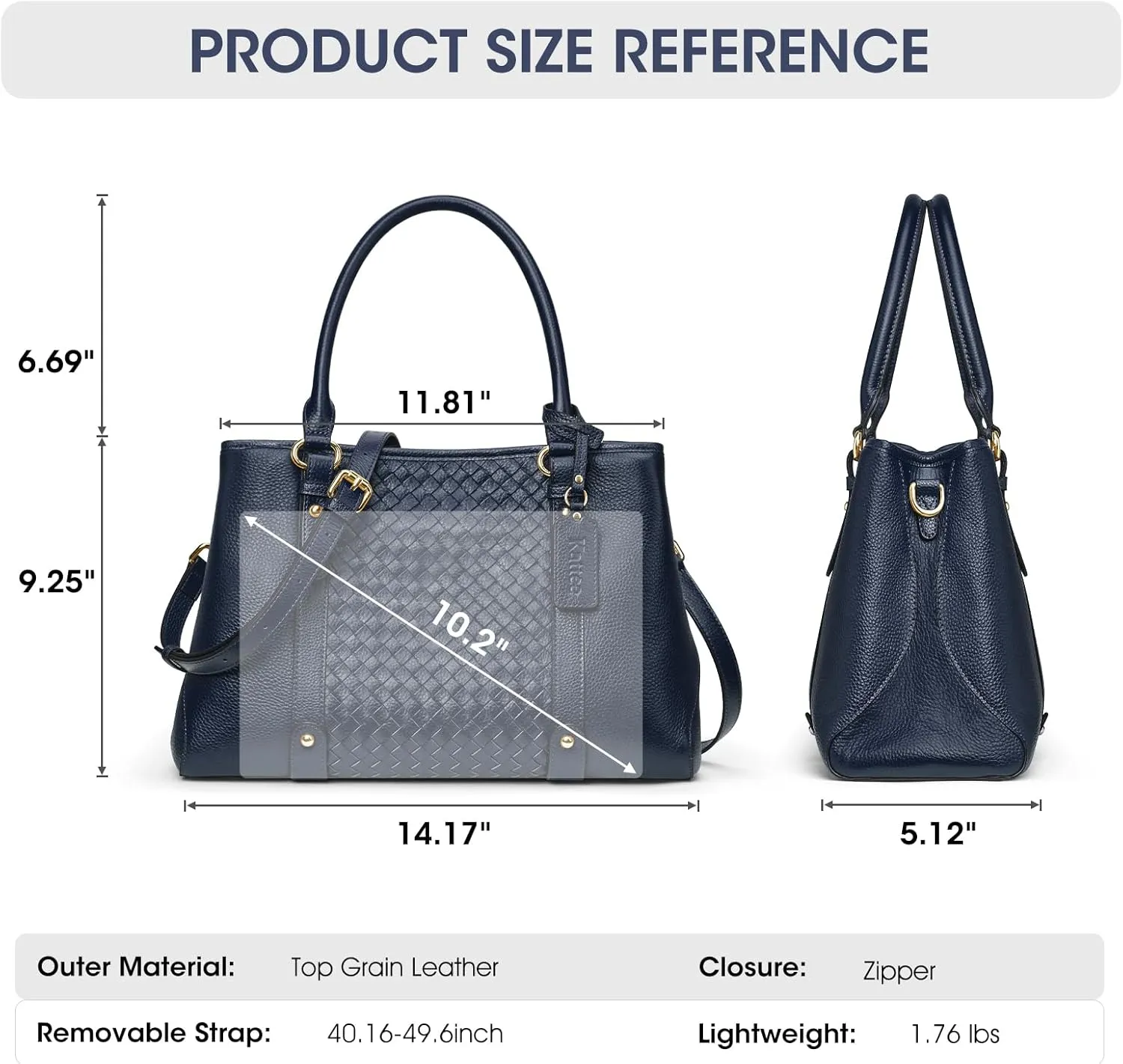 Kattee Women Soft Genuine Leather Satchel Bags Top Handle Crossbody Purses and Handbags Totes Shoulder Hobo