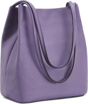 Kattee Women Soft Genuine Leather Totes Shoulder Bag Purses and Handbags with Top Magnetic Snap Closure