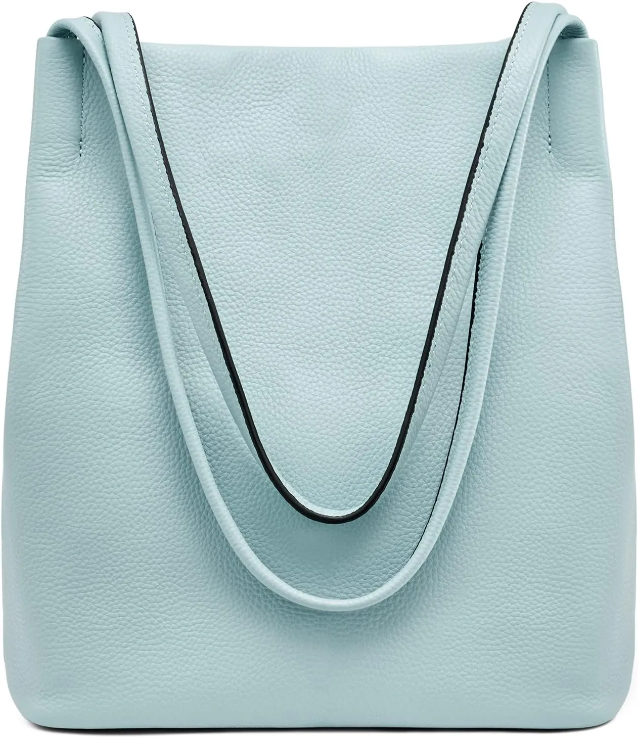 Kattee Women Soft Genuine Leather Totes Shoulder Bag Purses and Handbags with Top Magnetic Snap Closure