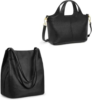 Kattee Women Soft Genuine Leather Totes Shoulder Bag Purses and Handbags