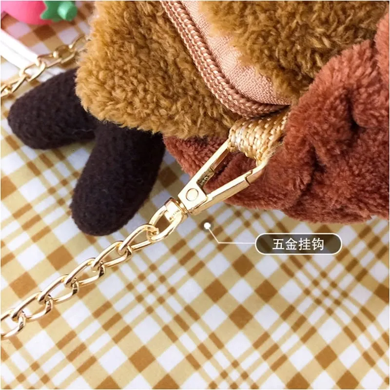 Kawaii Glasses Bear Messenger Bags