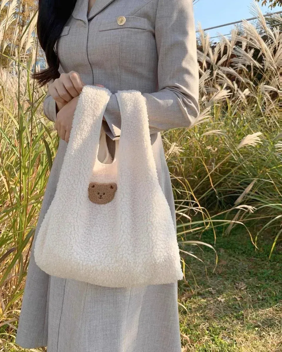 Kawaii Lamb Plush Personalized Mommy Bag 🐑✨ | Multifunctional Baby & Mom Crossbody Tote 🌈👜