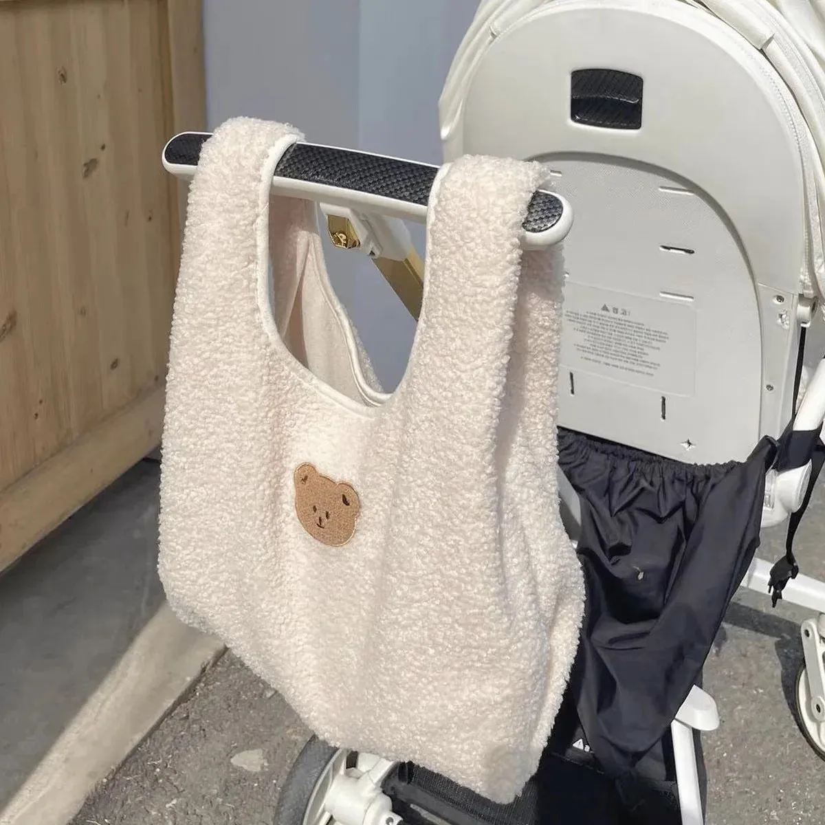 Kawaii Lamb Plush Personalized Mommy Bag 🐑✨ | Multifunctional Baby & Mom Crossbody Tote 🌈👜