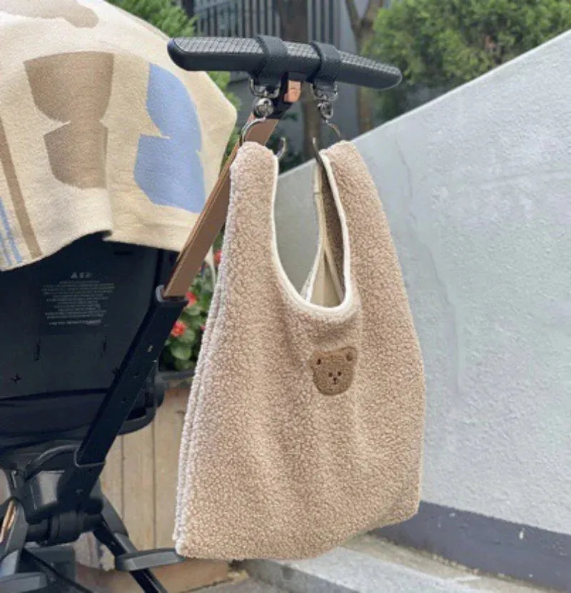 Kawaii Lamb Plush Personalized Mommy Bag 🐑✨ | Multifunctional Baby & Mom Crossbody Tote 🌈👜