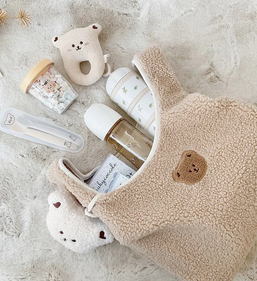 Kawaii Lamb Plush Personalized Mommy Bag 🐑✨ | Multifunctional Baby & Mom Crossbody Tote 🌈👜