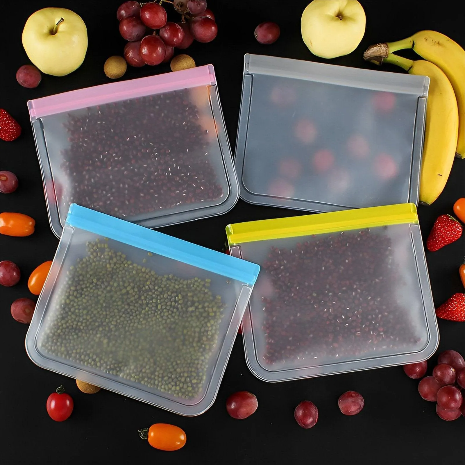 Keep Food Fresh Storage Bags 5Colors 10PCS