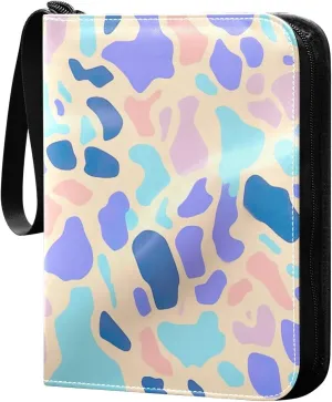 Kigai Colorful Leopard Card Binder - 400 Pockets Card Holder with 50 Sleeves, Trading Card Album Folder for Boys Girls