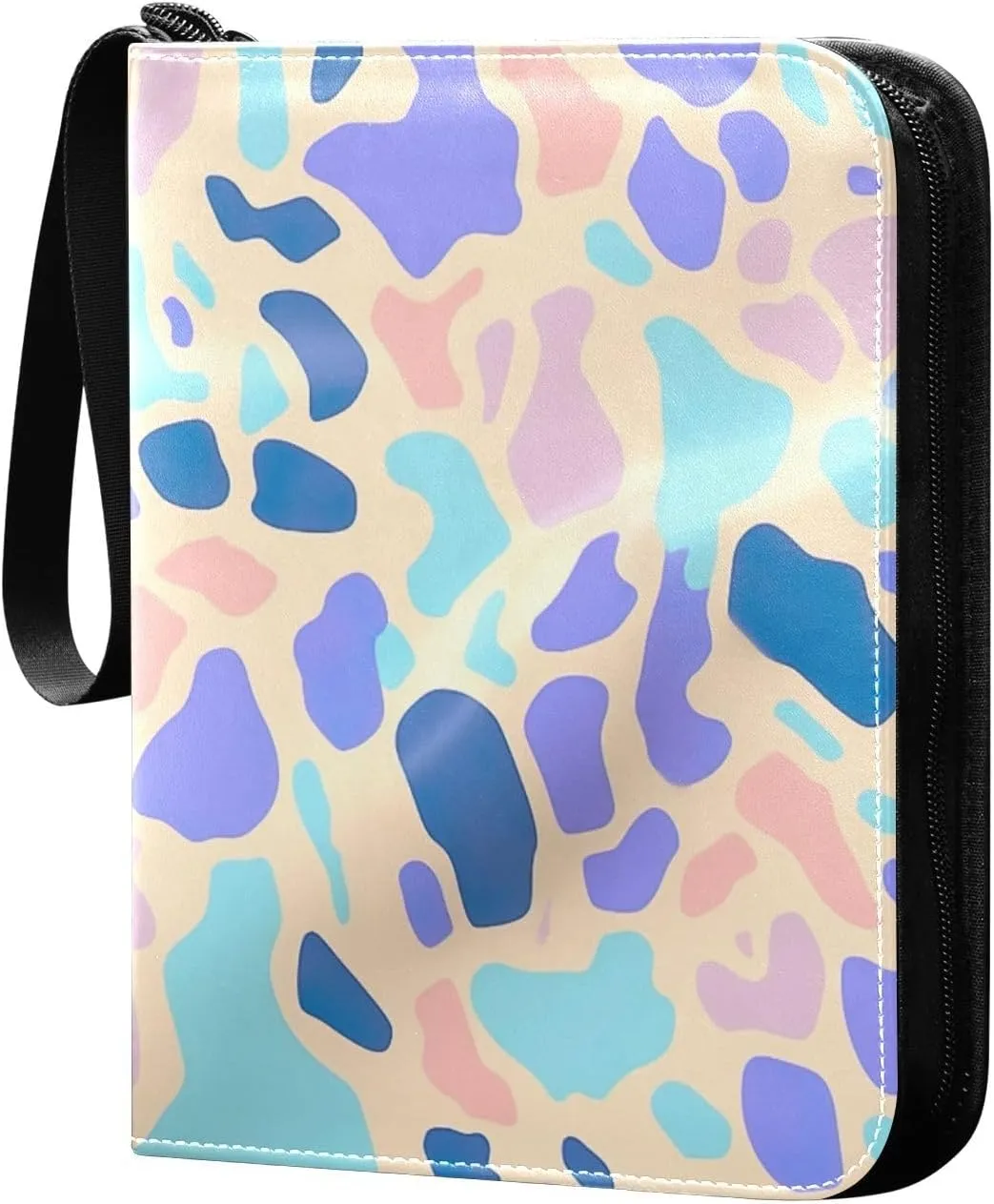 Kigai Colorful Leopard Card Binder - 400 Pockets Card Holder with 50 Sleeves, Trading Card Album Folder for Boys Girls