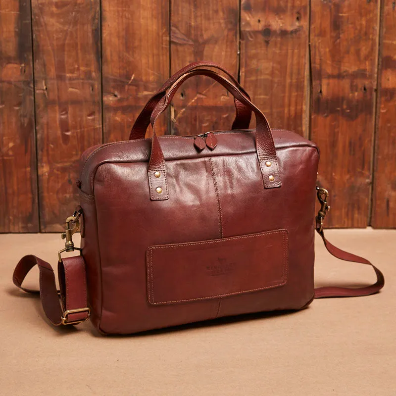 Kingsley Heath Double Zip Messenger Tan