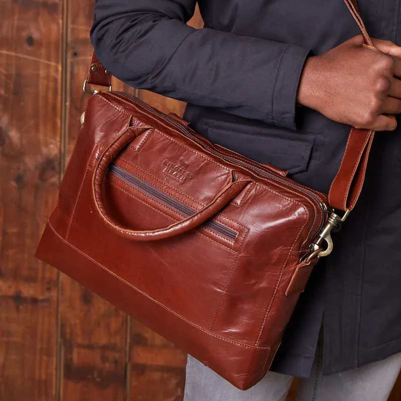 Kingsley Heath Zipped Messenger Tan
