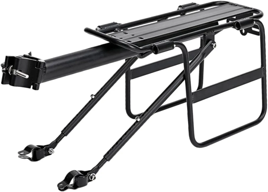 Kisangel 1pc Rear Rack for Cargo Holder Luggage Rack Fits Types for Carrying Books Bags and Food