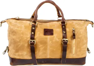 Kodiak Leather Weekender Augustine Travel Duffel (25L), Canvas Outdoor Bag With Handles and Shoulder Strap