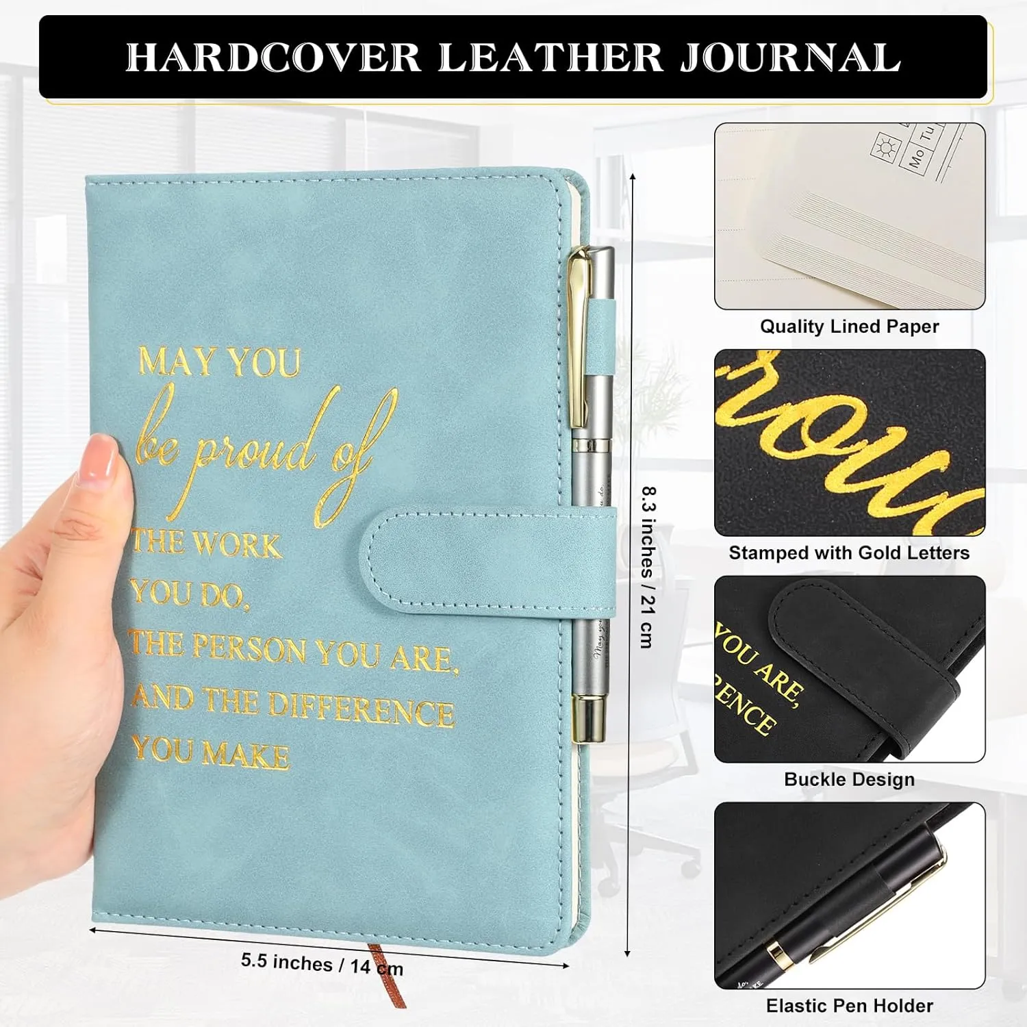 Kosiz 20 Pcs Employee Appreciation Gifts Bulk Inspirational A5 Leather Journal Motivational Notebooks with Pen for Volunteer Teacher Nurse Graduation Fathers Day Gift(Multicolor,May You Be Proud)