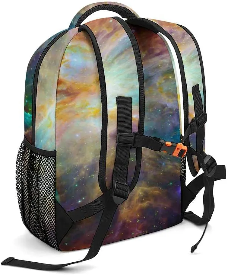 Kuizee Travel Laptop Backpack Business Daypack Work Bookbag Cosmic Cloud Orion Nebula Durable iPad Tablet School College Book Bags Casual Bags for Men and Women