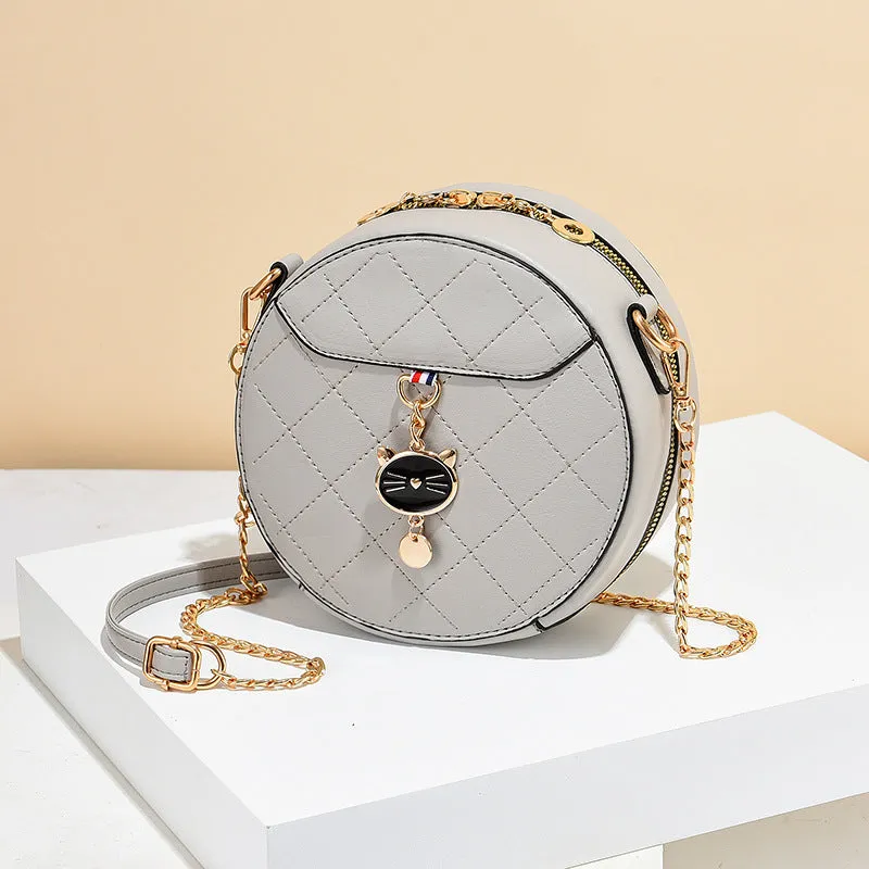 Ladies Small Round Bag Shoulder Messenger Bag