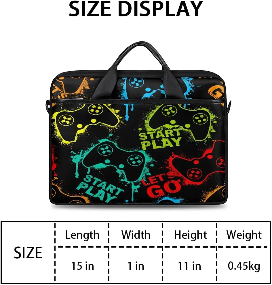 Laptop Bag for Women Men, 15.6 inch Messenger Shoulder Bags, Water Resistant Computer Bag Sleeve