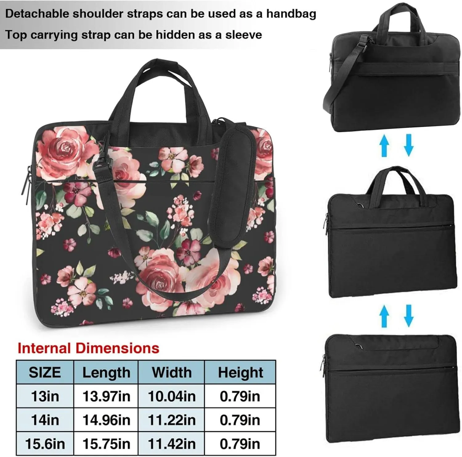 Laptop Bag For Women Men Laptop Case Briefcase for 13/14/15.6 Inch Laptop or Tablet Shoulder Messenger Computer Bag Sleeve