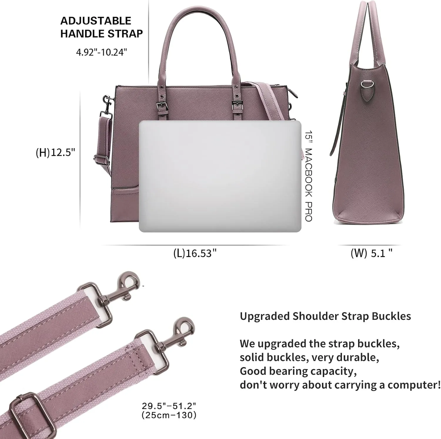 Laptop Bag for Women,15.6 17 Inch Tote Bag,Ideal Gifts for Women,Work Bag,Teacher Bag,Graduation Gifts for College