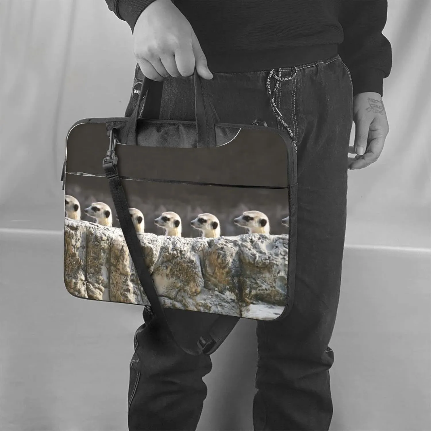Laptop Bag Laptop Case 13 Inch Computer Bags Alert African Animals Printed Padded Sleeve Cover for Women Men