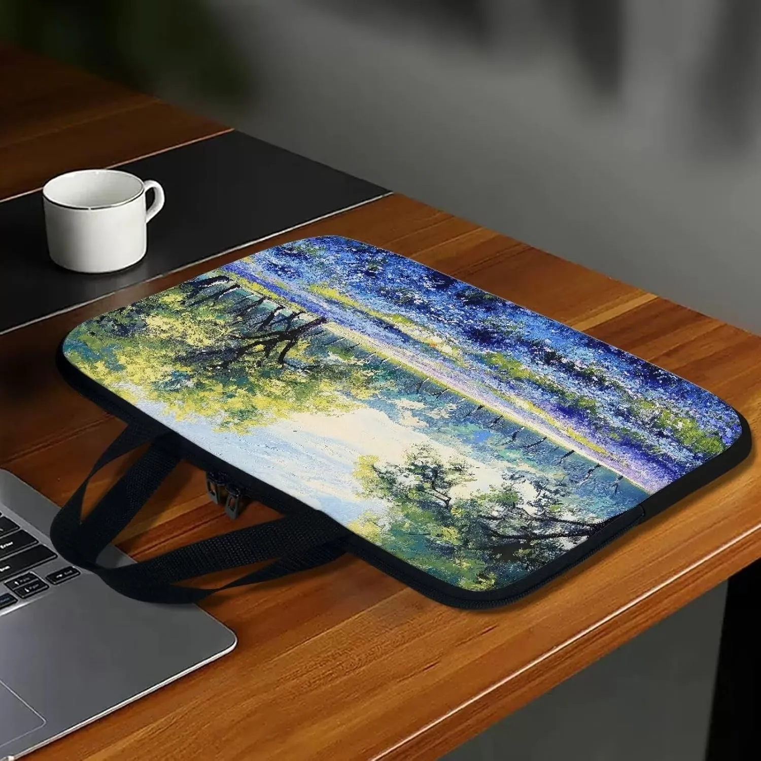 Laptop Bag Sleeve Computer Protective Case Tablet Carrying Cover with Handle Tote Bags for Work Zipper Handbag
