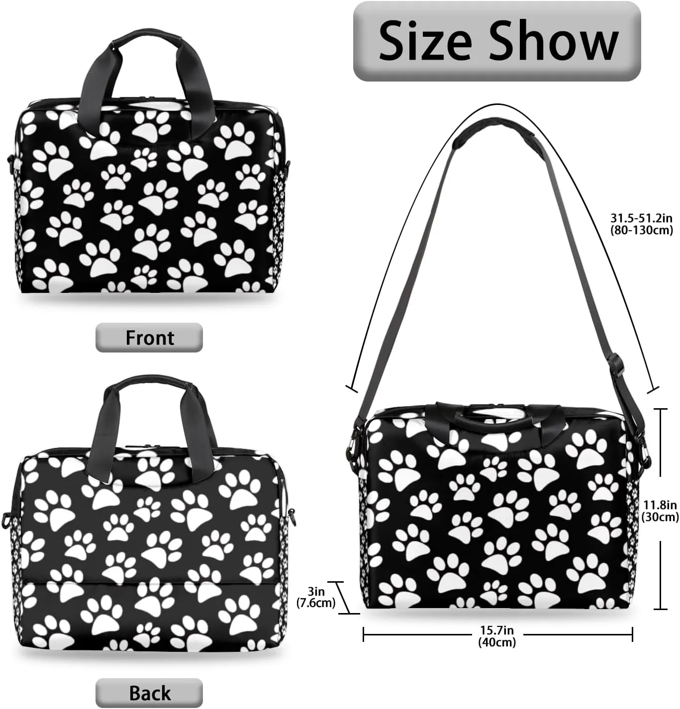 Laptop Shoulder Bag 14 15 15.6 inch Computer Travel Offices Work Briefcase Bags