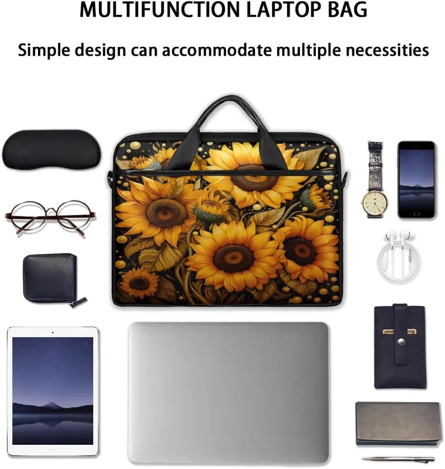 Laptop Shoulder Bag Computer Bag 13-15 Inches Laptop Carrying Case with Shoulder Strap for Women Men