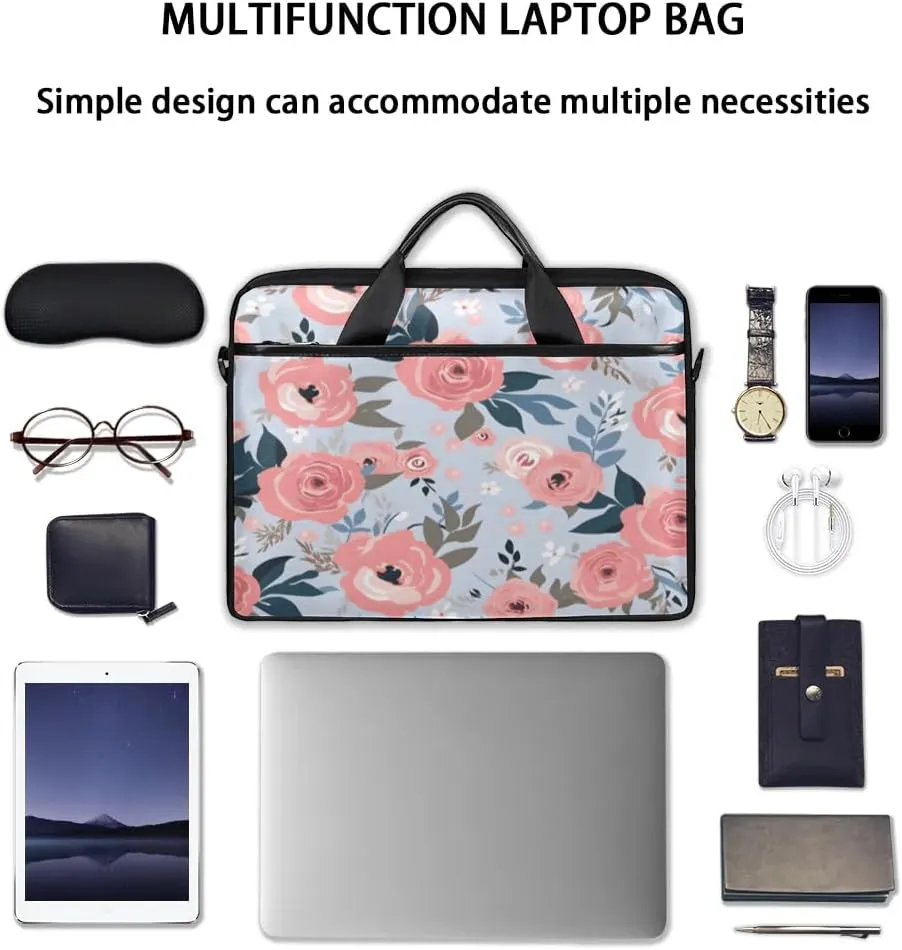 Laptop Shoulder Bag Computer Bag 13-15 Inches Laptop Carrying Case with Shoulder Strap for Women Men