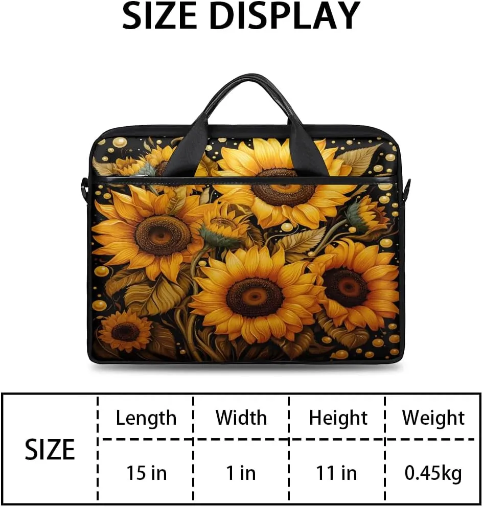 Laptop Shoulder Bag Computer Bag 13-15 Inches Laptop Carrying Case with Shoulder Strap for Women Men