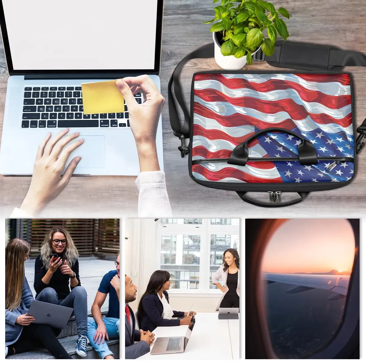 Laptop Shoulder Bag for 13-15 Inch Waterproof Laptop Sleeve Case Bag Slim Computer Carry Case Computer Cases for Laptops
