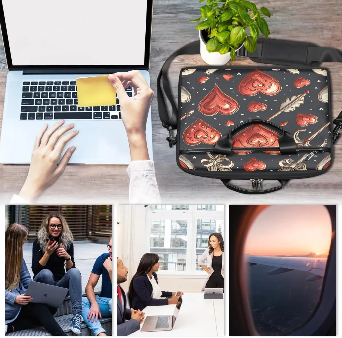 Laptop Shoulder Bag for 13-15 Inch Waterproof Laptop Sleeve Case Bag Slim Computer Carry Case Computer Cases for Laptops