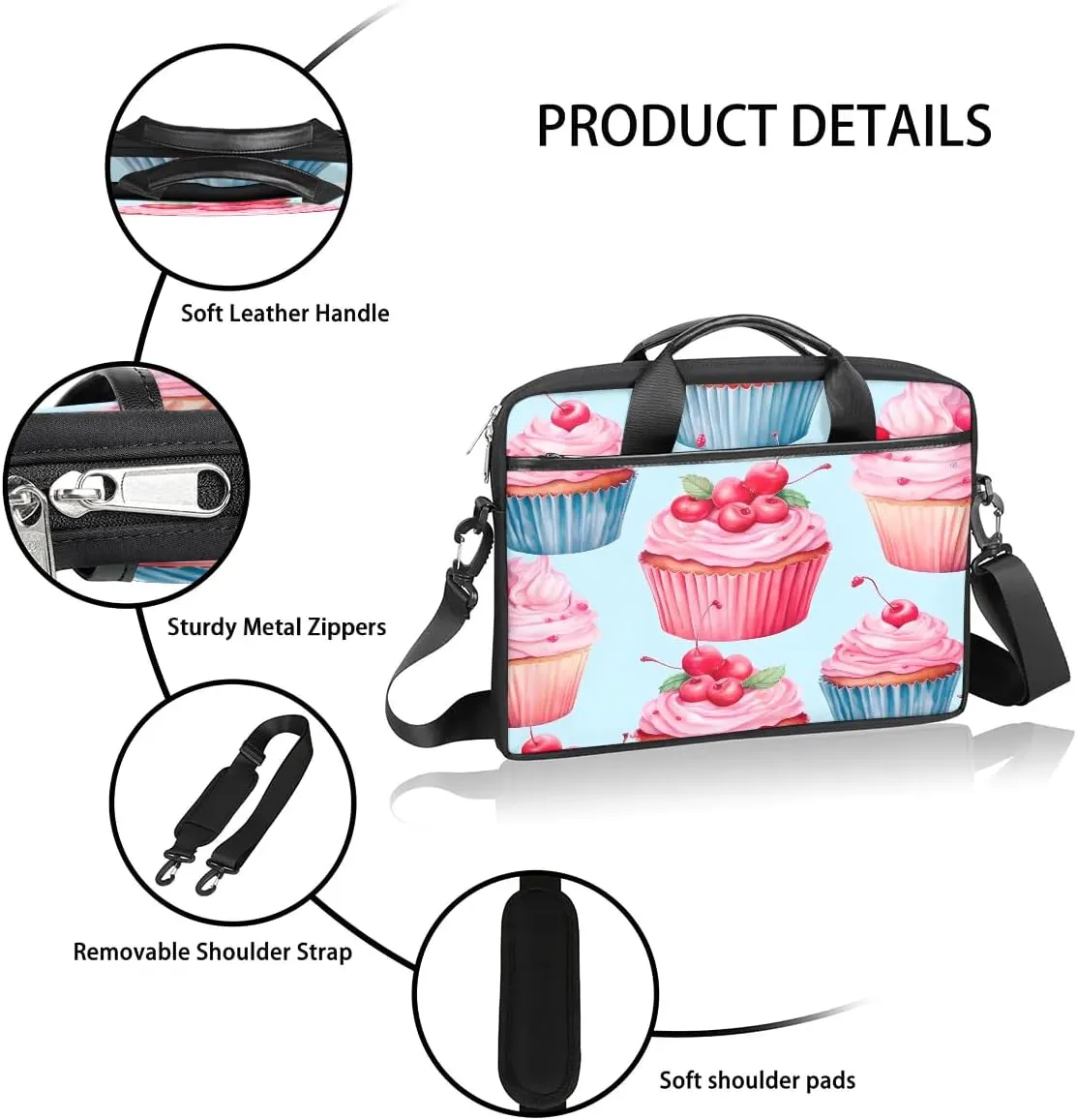 Laptop Shoulder Bag for 13-15 Inch Waterproof Laptop Sleeve Case Bag Slim Computer Carry Case Computer Cases for Laptops
