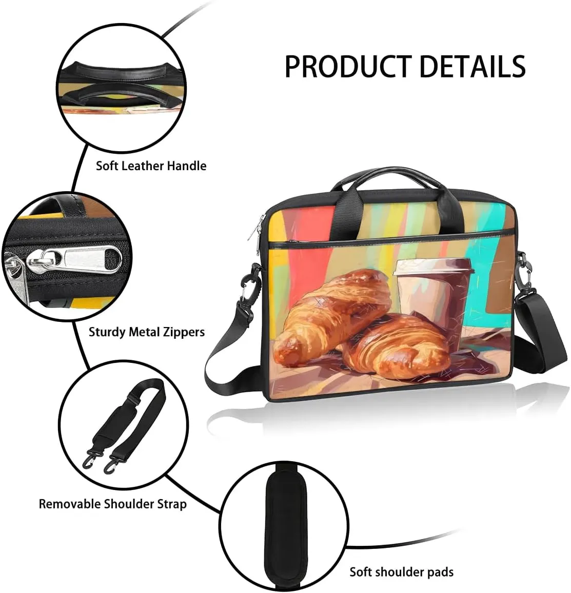 Laptop Shoulder Bag for 13-15 Inch Waterproof Laptop Sleeve Case Bag Slim Computer Carry Case Computer Cases for Laptops