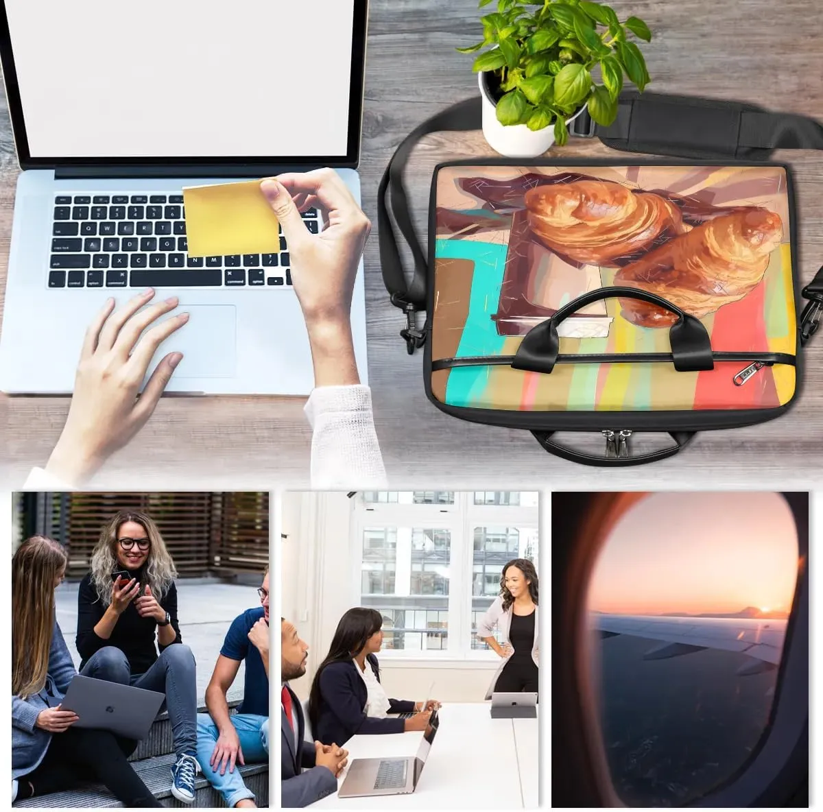 Laptop Shoulder Bag for 13-15 Inch Waterproof Laptop Sleeve Case Bag Slim Computer Carry Case Computer Cases for Laptops
