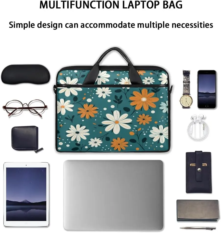 Laptop Shoulder Bag for 13-15 Inch Waterproof Laptop Sleeve Case Bag Slim Computer Carry Case Computer Cases for Laptops