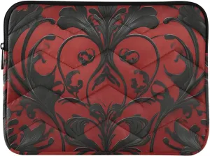 Laptop Sleeve Case 13-14 Inch Portable Laptop Case Red and Black Vintage Thorns Travel Laptop Bag Handbag for Men Women Bolsa para Medium