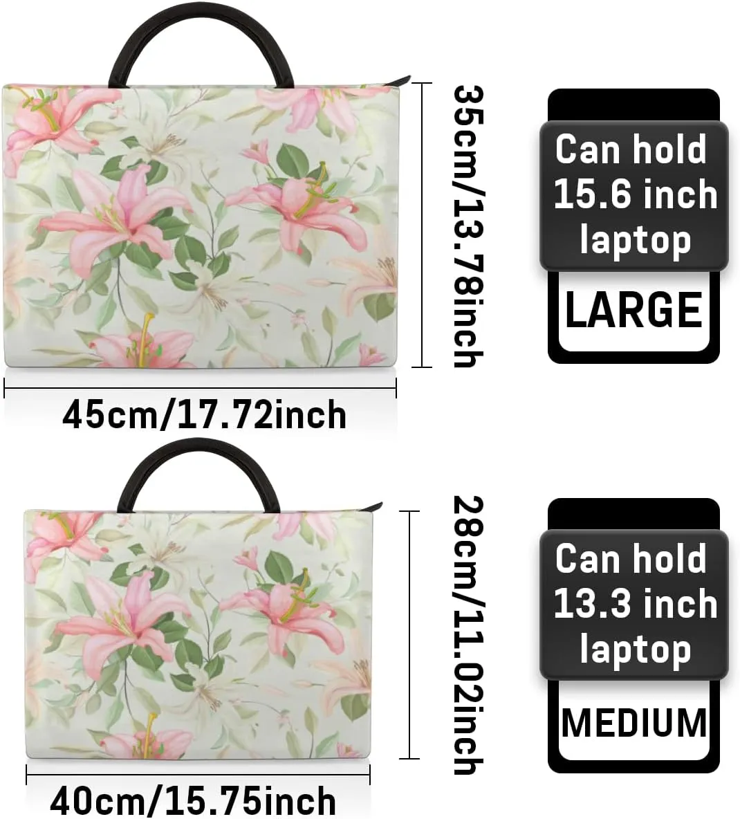 Laptop Sleeve Case for Women Men Laptop Bag Durable Travel Computer Carrying Bag with Handle Accessories Bags